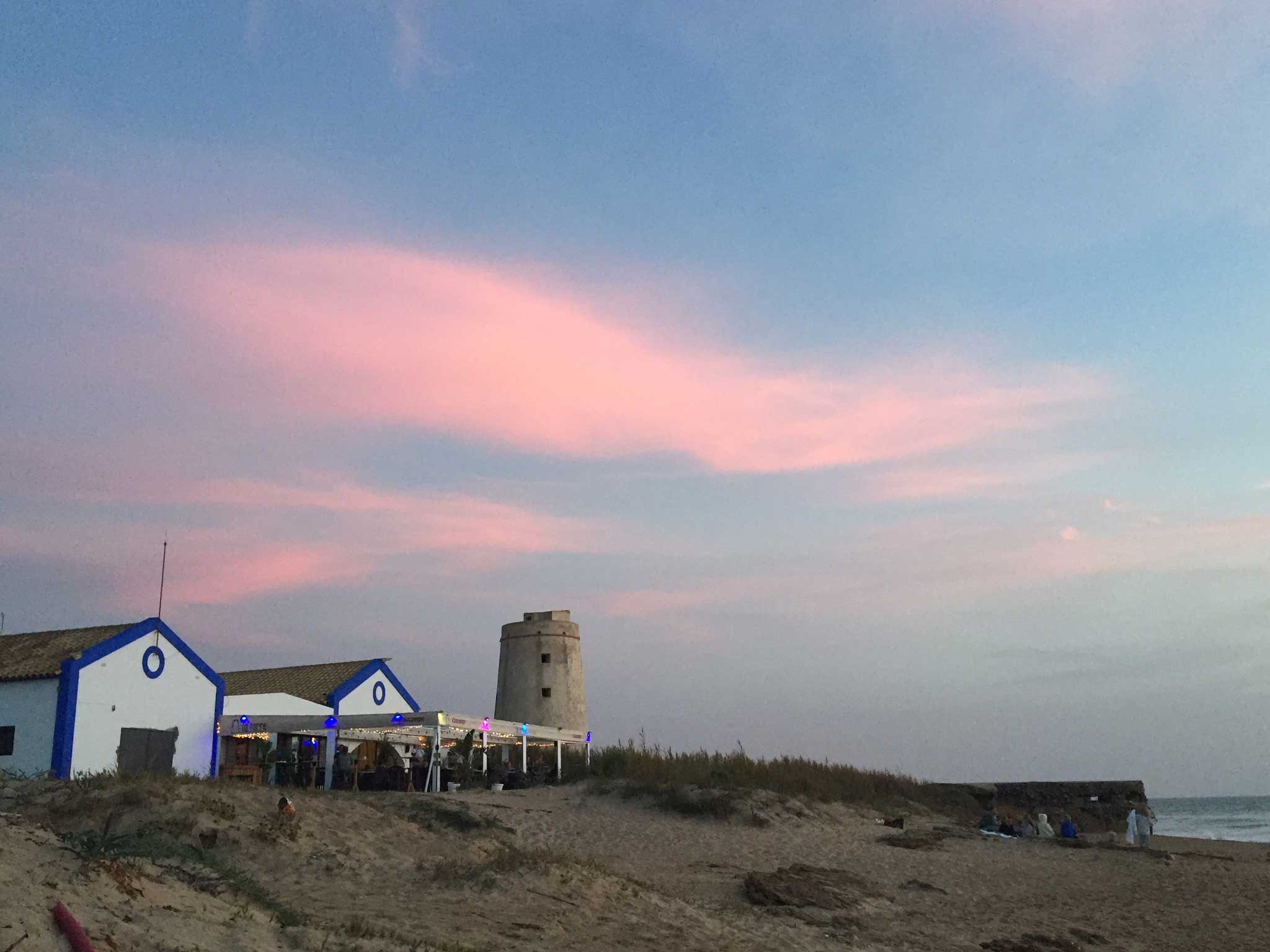 Sonnenuntergang in El Palmar Spanien